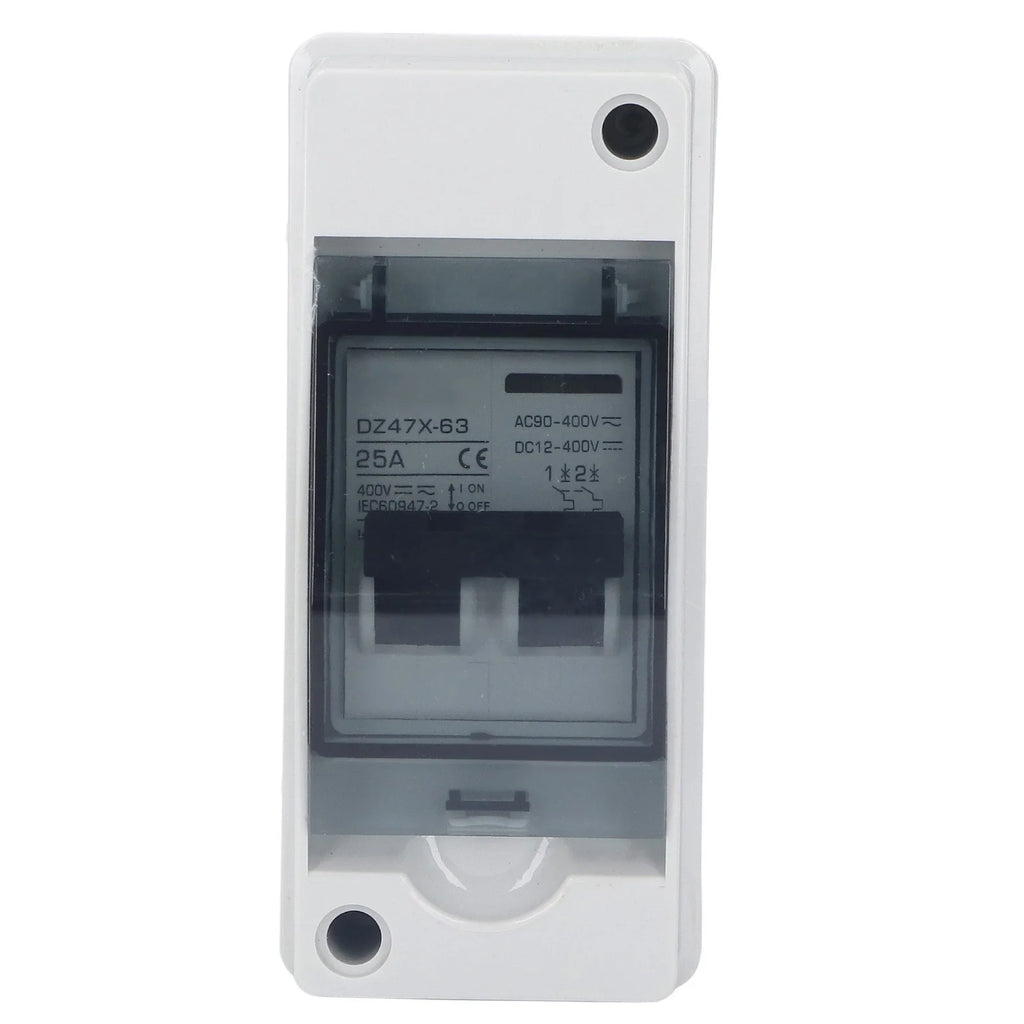 DC Miniature Circuit Breaker 2P 25A DC12V‑400V AC90‑400V Disconnecting Switch IP65 Waterproof for Solar PV System