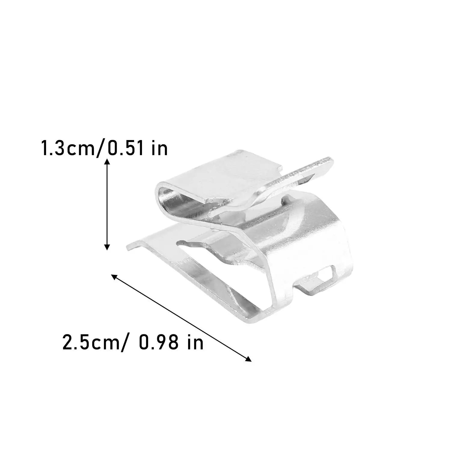 100/10Pcs Double-Wire Clip Stainless Steel Photovoltaic Wire Solar Panel Cable Clips Installation Fixing Clamp Wire Fastener
