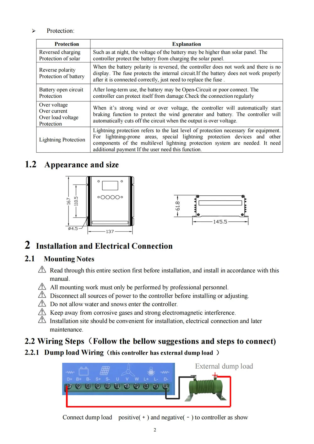 HECRO 10kW Wind 4kW Solar MPPT Wind Solar Hybrid Charge Controller 12V 24V 48V Auto Dump Load Resistor CE