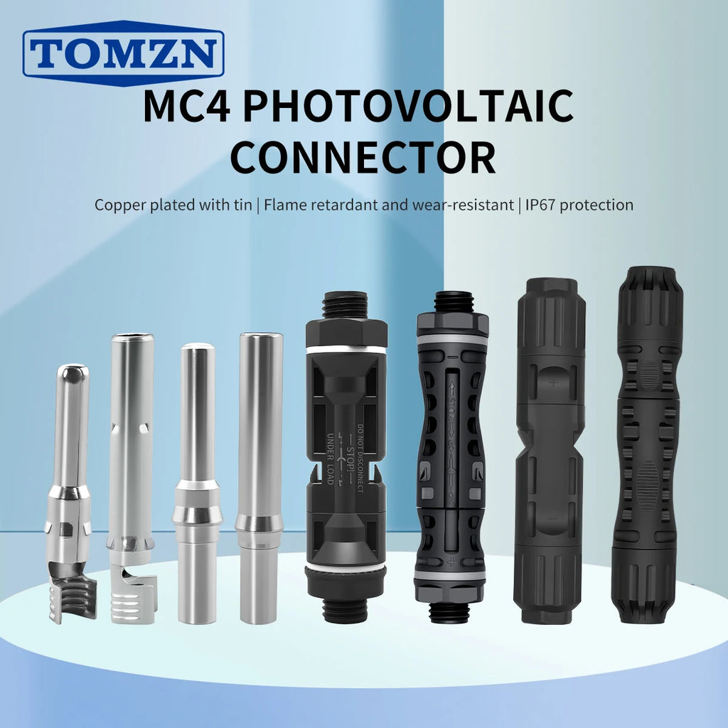 TOMZN 2 sets of PV Solar Connectors 1000V 1500V 32A 45A Panel Branch PV Photovoltaic Wire/Board Terminal Box Inverter IP67 10LOT PRIME RJ SOLAR PH