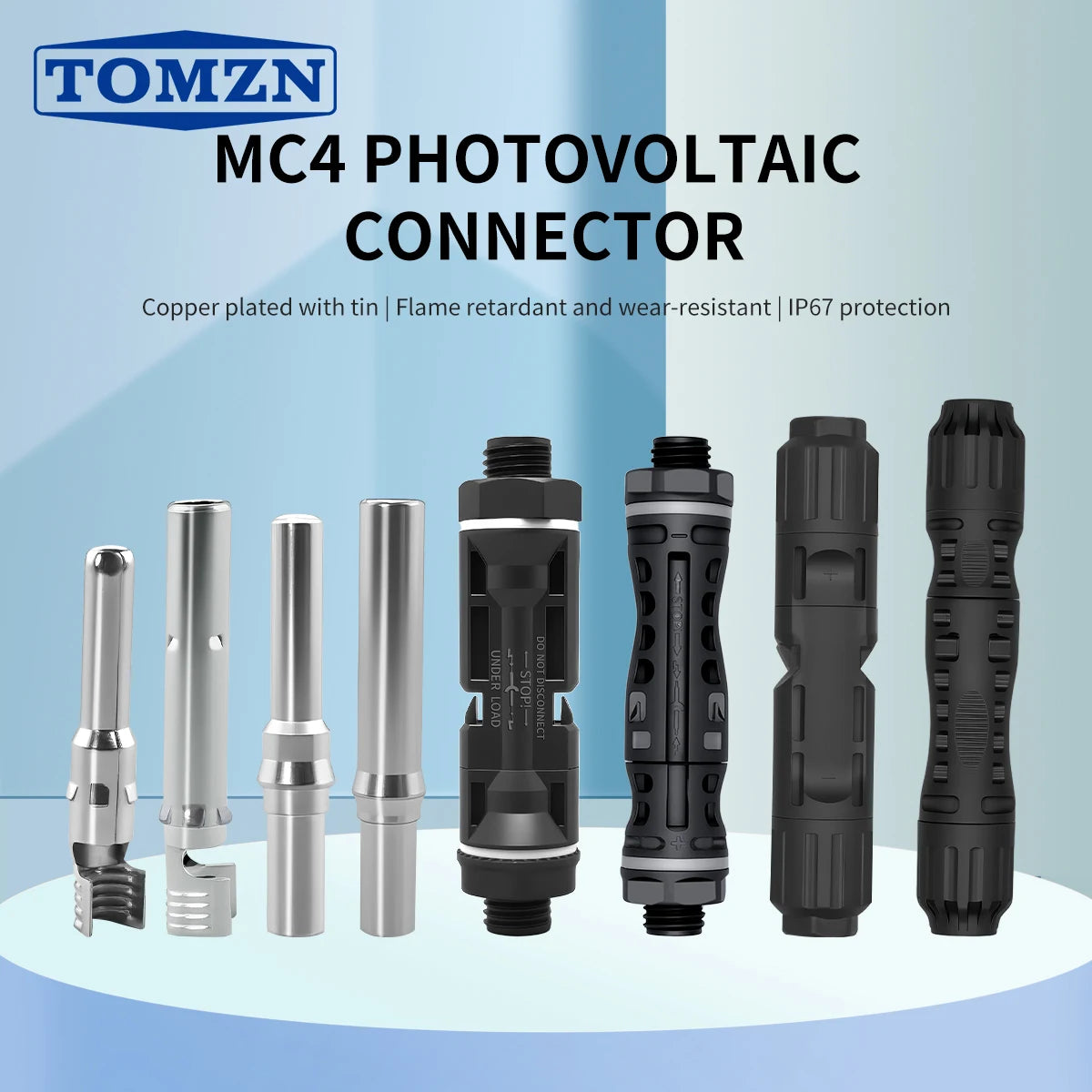 TOMZN 2 sets of PV Solar Connectors 1000V 1500V 32A 45A Panel Branch PV Photovoltaic Wire/Board Terminal Box Inverter IP67 10LOT PRIME RJ SOLAR PH