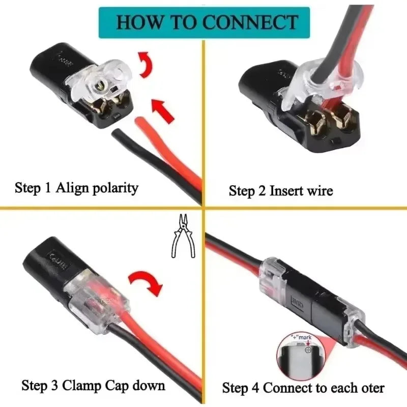 Waterproof  Plug Wire Connector 2 Pin Way Cable Plug Car Electric Wire Snap Connectors Strip Terminal Connection Wholesale PRIME RJ SOLAR PH