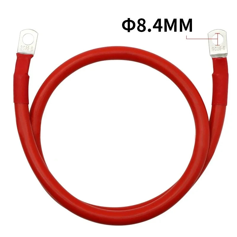 Battery Inverter Cable Set with Terminals 8/6/4/2AWG Stranded Copper Cord Solar Power Connection Wire with Lug PRIME RJ SOLAR PH