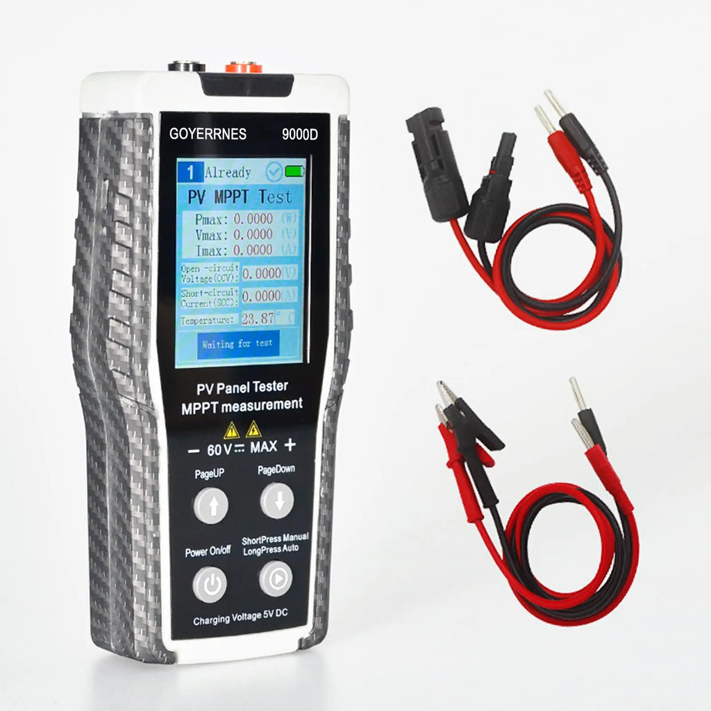 PV Panel Tester MPPT Solar Panel Tester with 2.8-inch TFT Screen,Measures Pmax/Vmax/Imax/Open-Circuit Voltage/Short-Circuit PRIME RJ SOLAR PH