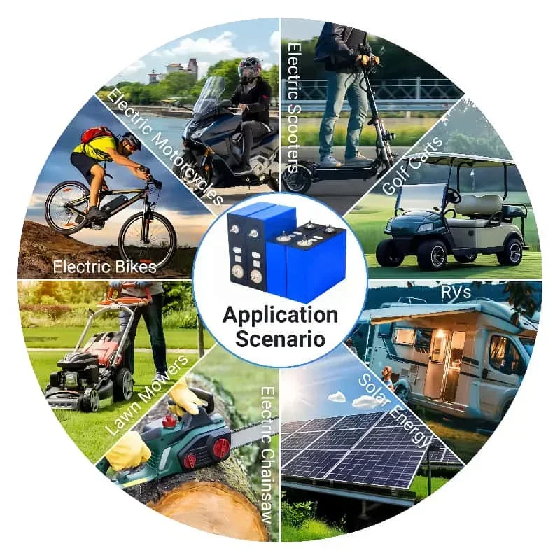 Grade a 3.2V LiFePO4 Battery for DIY Motorcycle Car Motor Modification 12.8V RV EV Home Storage - Various Sizes 20Ah-105Ah