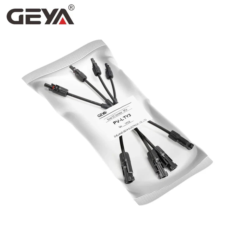 GEYA Solar Cable Branch Connector 1 Pair Male Female Y Branch Solar Connector 1000V PV System CE