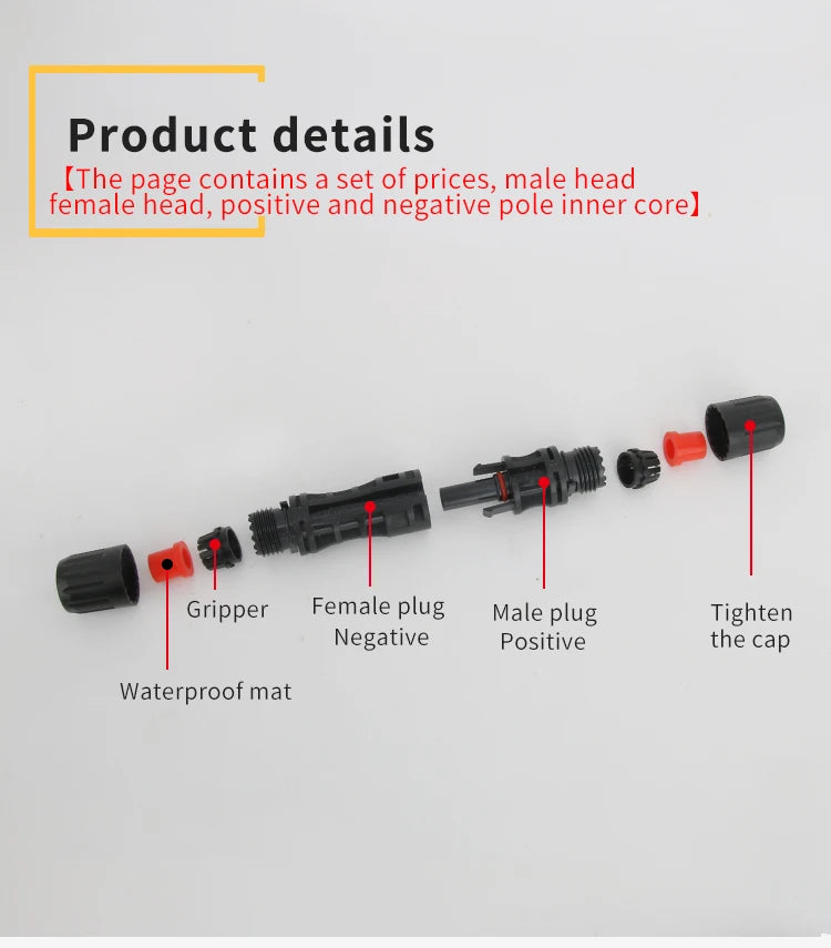 10/20/100pcs Solar Connectors 1000V 30ASolar Panel Branch PV Connectors Photovoltaic Connect solar PRIME RJ SOLAR PH