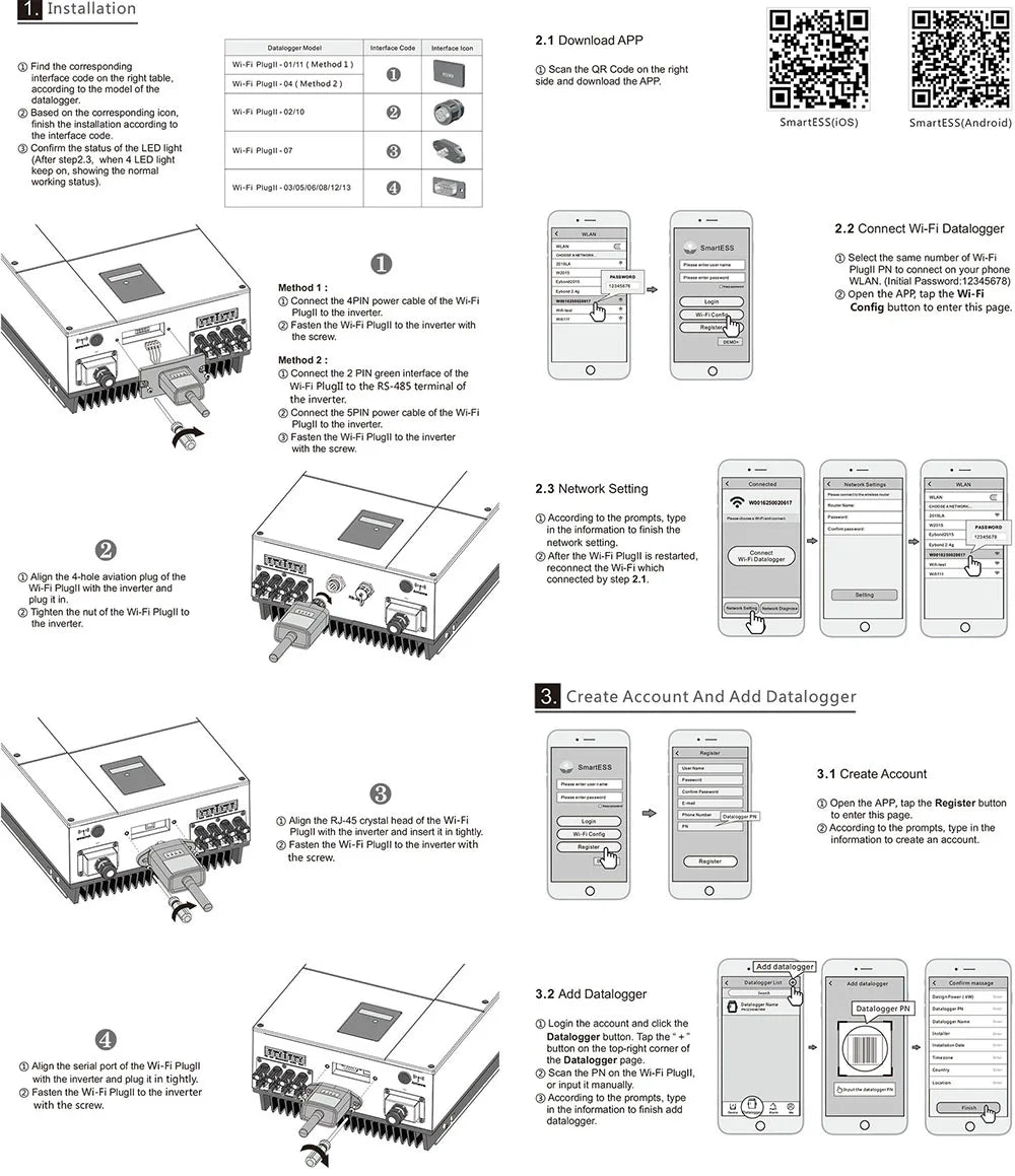 Solar Invert 3.5KW AC 220V DC 24VDC MPPT 110A 500VDC PV Input Pure Sine Wave Hybrid Invert 3500W with WIFI