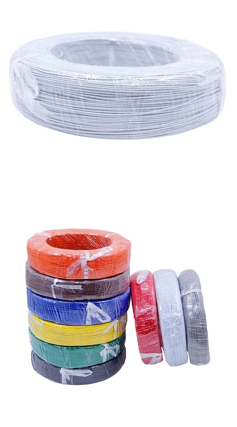 2/10M Solid Copper Wire Single Core 26 24 22 20 18 16 14 AWG PVC Insulation Tinned Plating Wires Equipment Electric Cable PRIME RJ SOLAR PH