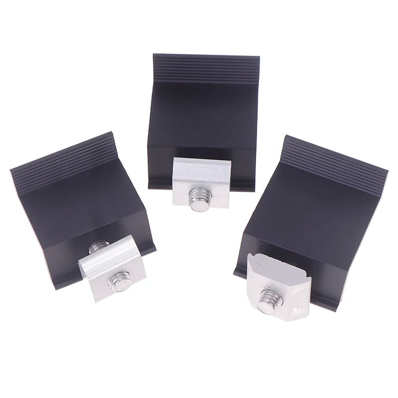 10pcs Solar Panel Mounting Fixing Clamp Adjustable Bracket End & Mid Clamp PV Panel Clip For Solar Panel PV Install Accessories PRIME RJ SOLAR PH