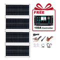 SOECOPO 800W Portable Solar Panel System Kit 4*200W Panels Free 100A Controller USB 5V for Camping Equipment RV Charge Phone