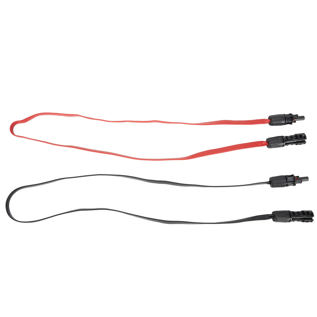 Flexible Flat Solar Cable 100cm PV Connector Compatible Copper Wire Core for Casement Window Installation