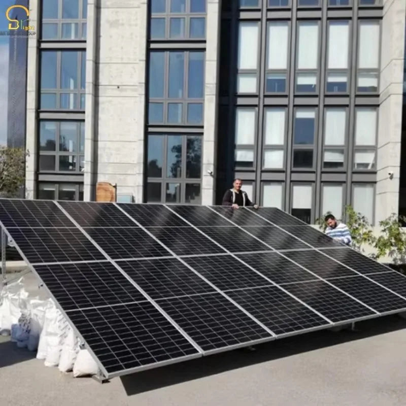 BR-600W Dual Glass Half Cell Solar Module 550W 600W All Black Mono Solar Panel Kit System CE RoHS ISO9001 IEC 5-Year Warranty