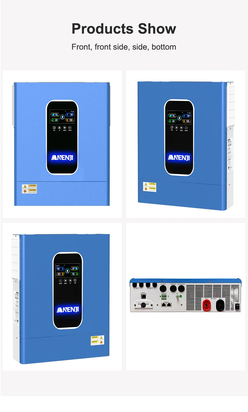 11KW Hybrid Solar Inverter 48V MPPT Photovoltaic On/Off Grid Inverter 220VAC PV 500V Built-in 160A Solar Charge Controller