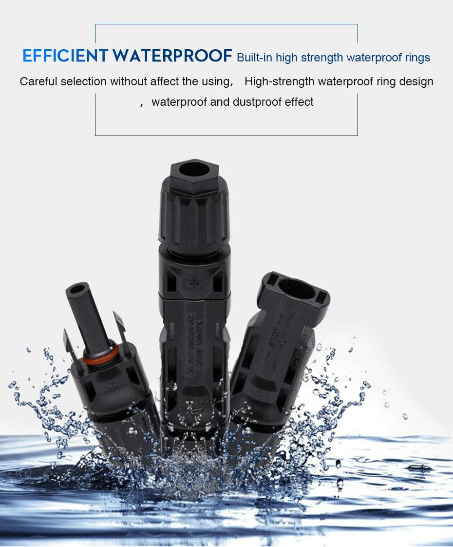 30 Pairs Solar Connector 1000V Solar Plug 30A for PV Cable Connection UV Resistant IP67 Male Female Connector PRIME RJ SOLAR PH