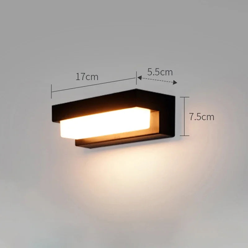 Solar LED Outdoor Garden Balcony Waterproof Three-Color Wall Light Porch Stairs Energy-Saving Decor Lamp CCC CE 1-Year Warranty