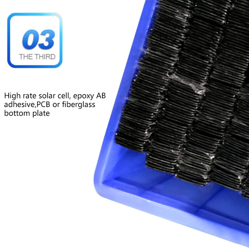 Micro Solar  Board Photovoltaic 5Pcs 2V 100Ma  Solar Cells with Wires Solars Epoxy Plate DIY Projects Toys 54mm x 54mm K1KF PRIME RJ SOLAR PH