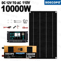 10000W Solar System Complete Kit Dual12V/24V To 110V/220V100A Controller 800W Panel Off-Grid Inverter for Home/Camping Backup