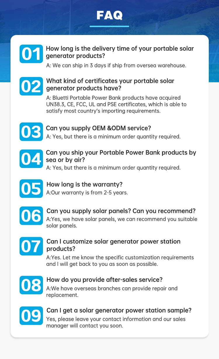 1000W/1500W/2000W/3000W/ Portable Power Station, Pure Sine Wave MPPT Solar Generator with Solar Panel for RV Camping Off Grid