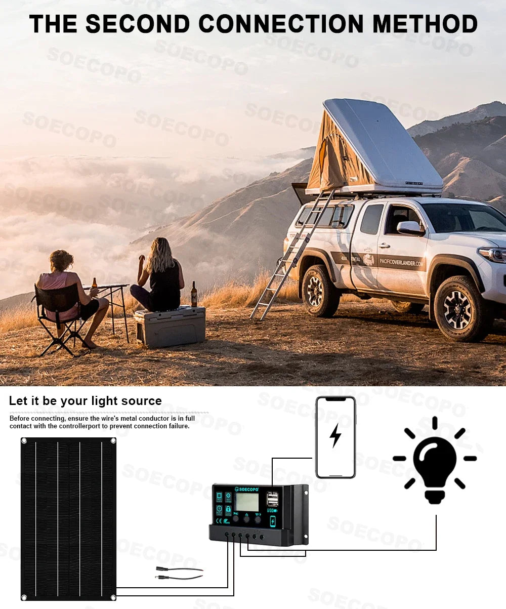 10000W Solar System Complete Kit Dual12V/24V To 110V/220V100A Controller 800W Panel Off-Grid Inverter for Home/Camping Backup