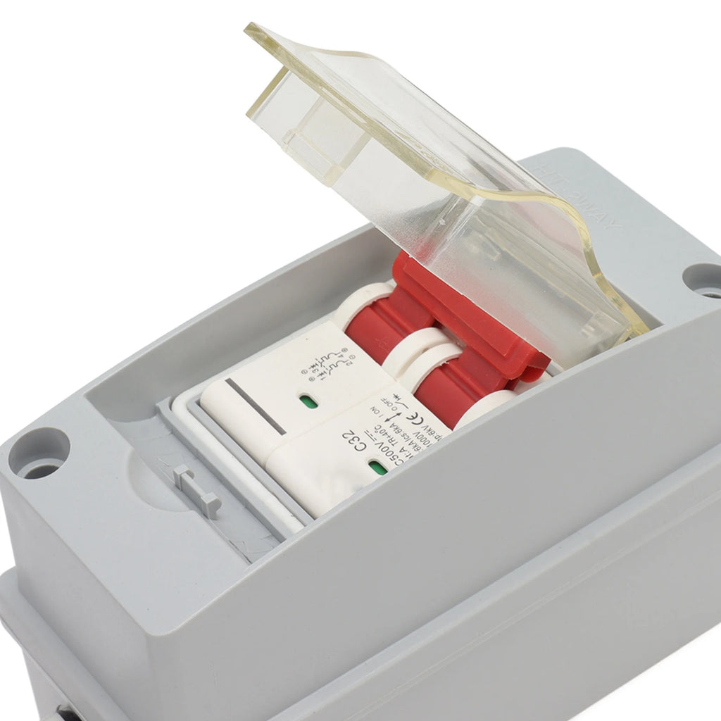 MCB Circuit Breaker MCB 2P  500V 32A Disconnect  with IP65 Waterproof Distribution Box