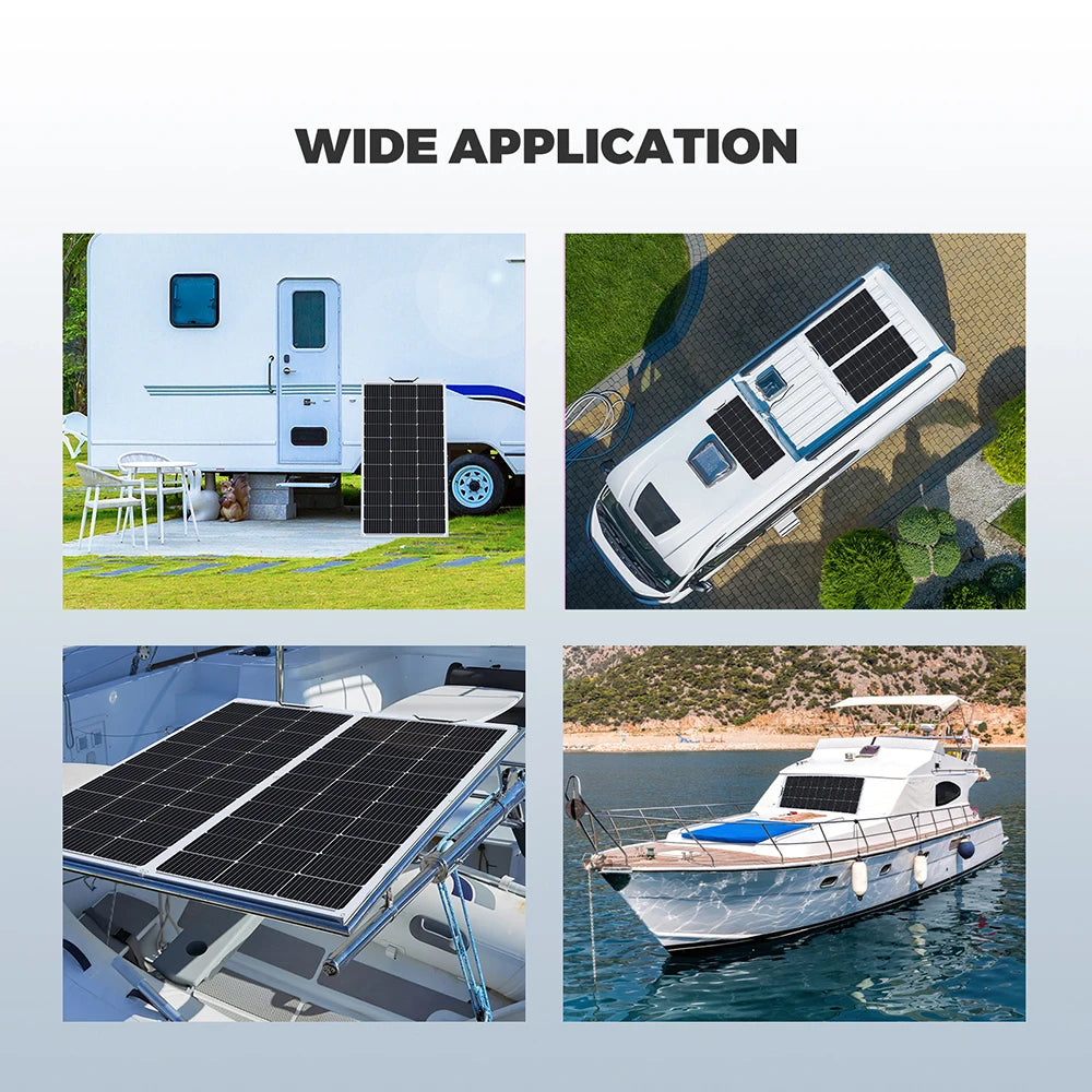 Semi- Flexible Solar Panel 150W 21.6V balcony photovoltaic PV 150 WATT CELL for home boat camper 12v /24V battery charger PRIME RJ SOLAR PH