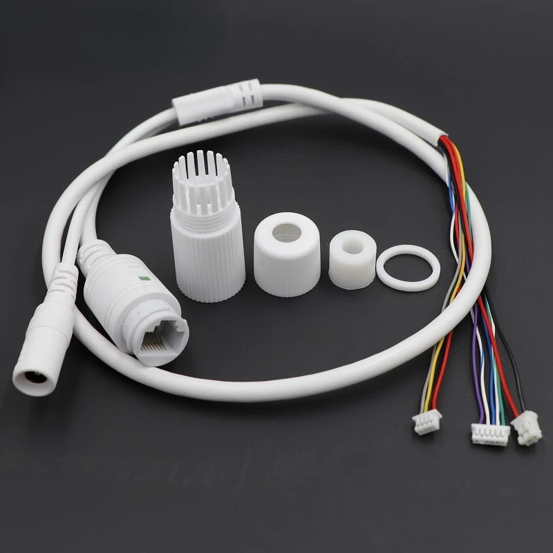 PoE-3.5 CCTV POE IP Network Camera PCB Module Video Power Cable 65cm RJ45 Female Connectors Waterproof Terminals