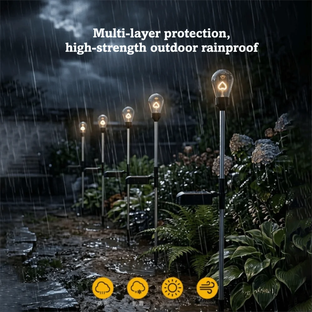 Solar Powered LED Lawn Light IP65 Waterproof Simple Installation Stake Lights Solar Pathway Light Outdoor Garden