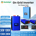 On-Grid Inverter 10000W 20000W 48V 60V 72V Battery Sun Wind Grid Tie Limiter WiFi Communication CE 1-Year Free Repair Lifetime Support