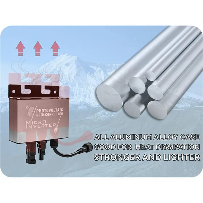 ABGI Solar Micro Grid-Tie Inverter Mini 200W DC 10-30V Input 180V-265VAC Output IP45 Waterproof