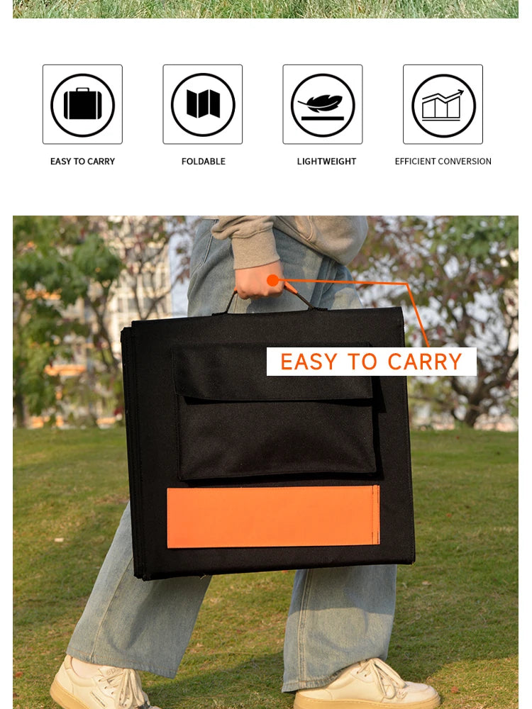 CTOLITY 200W Flexible Solar Panel System 36V Camping Monocrystalline Silicon Folding Pack Photovoltaic Cell CE FCC RoHS WEEE