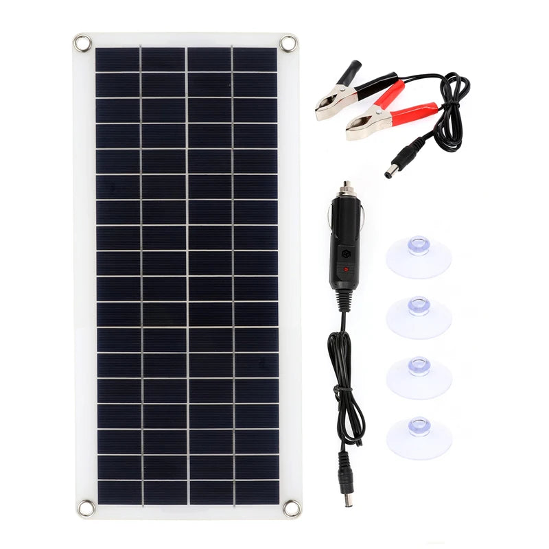 LUXUGLOW 20W-1000W Solar Panel 12V 100A Controller Phone RV Car MP3 PAD Outdoor Battery Camping Charger