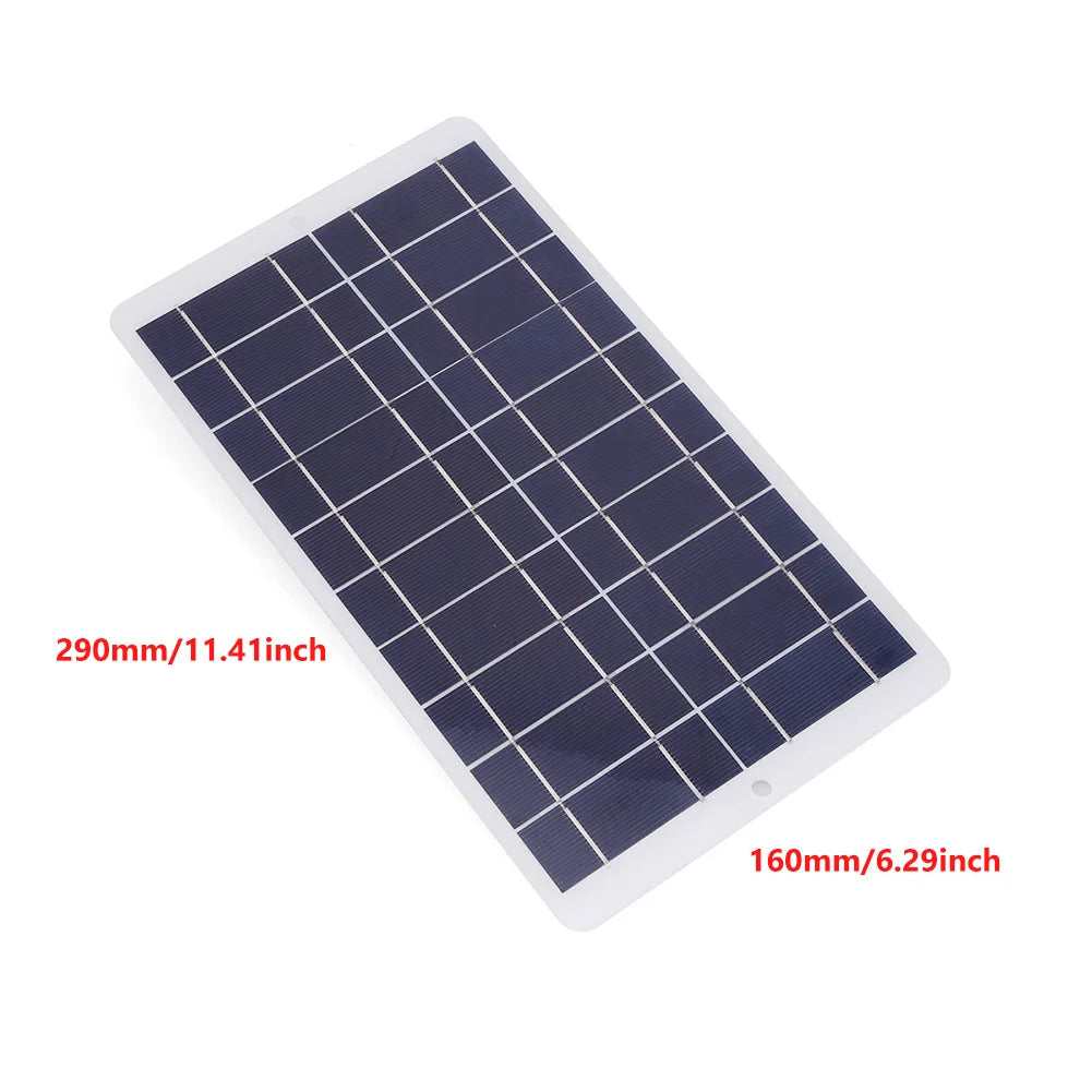 Solar Panel Charger Waterproof 20W 5V 1600MA Outdoor Solar Panels Type-C Output Lightweight for Wireless Outdoor Security Camera