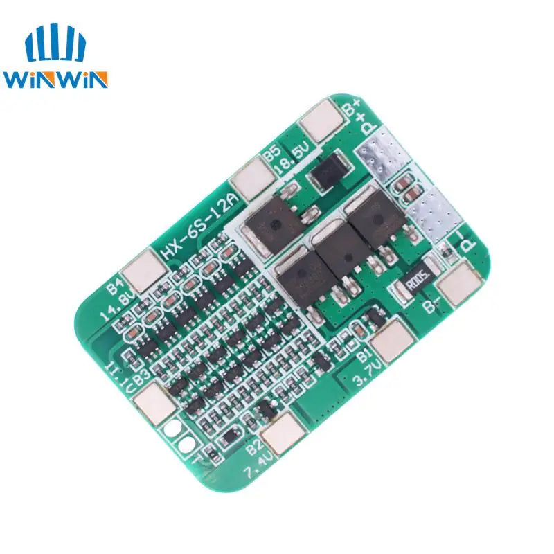 6S 15A 24V PCB BMS Protection Board for 6 Pack 18650 Li-ion Lithium Battery Cell Module DIY Kit