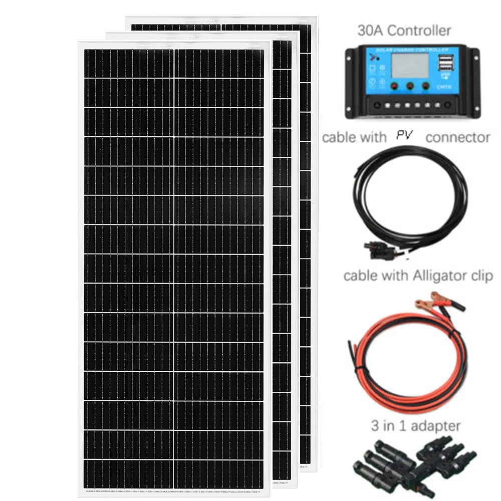 XINPUGUANG 100W 200W 500W 1000W 12V High-Efficiency Monocrystalline Solar Panel PV Module RV Marine Rooftop Farm Battery CE WEEE 24-Month Warranty