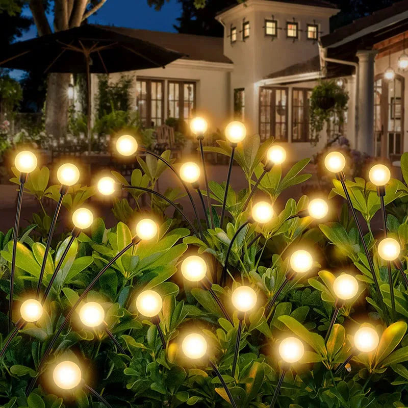 10-Pack Solar Garden Lights 100 LED Firefly Waterproof Solar Powered High Flexibility Swaying Landscape Lawn Light CQC EMC GS RoHS