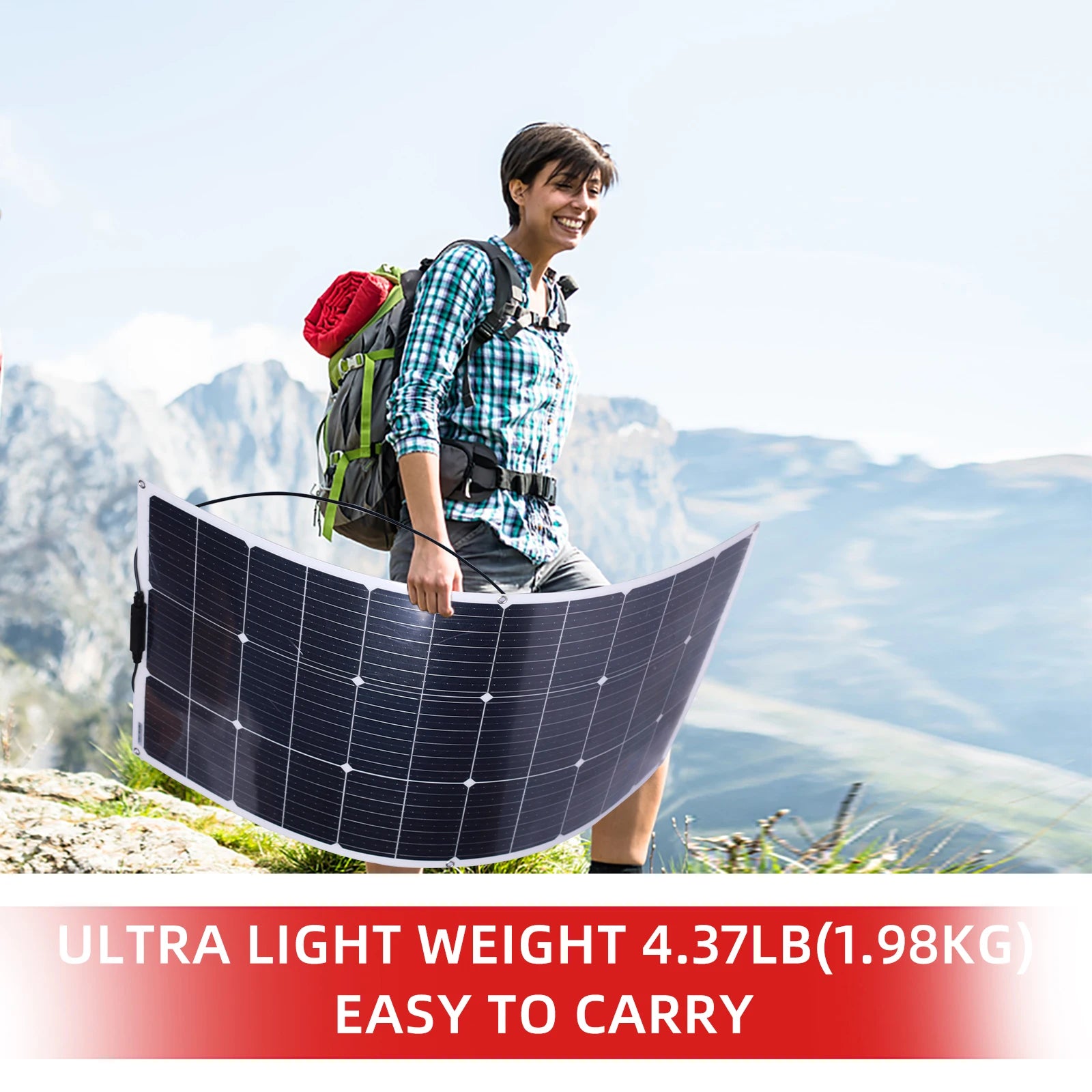 Solar Panel 125W 250W Flexible Panel Solar Monocrystalline Cell Power Station 12V Battery Charge For Camping Boat RV