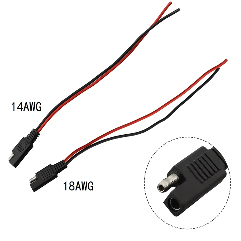 14AWG 18AWG SAE Power Connector Automotive Extension Cable 2 Pin DIY Connector Male Plug Copper Wire Solar Panel Cord Wire E2 PRIME RJ SOLAR PH