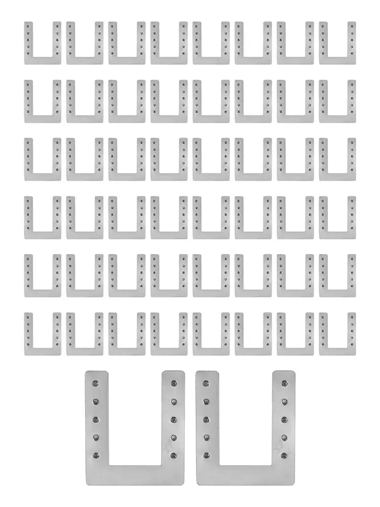 50-Piece Solar Panel Cable Clamp Grounding Washer for PV Applications Roof Ground Shed Greenhouse