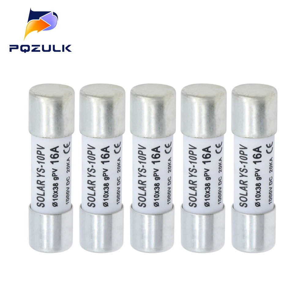 Solar DC Fuses 1000V PV Photovoltaic 6A 10A 15A 20A 25A 30A 10*38MM High Voltage for Solar System Short Circuit Protection gpV PRIME RJ SOLAR PH