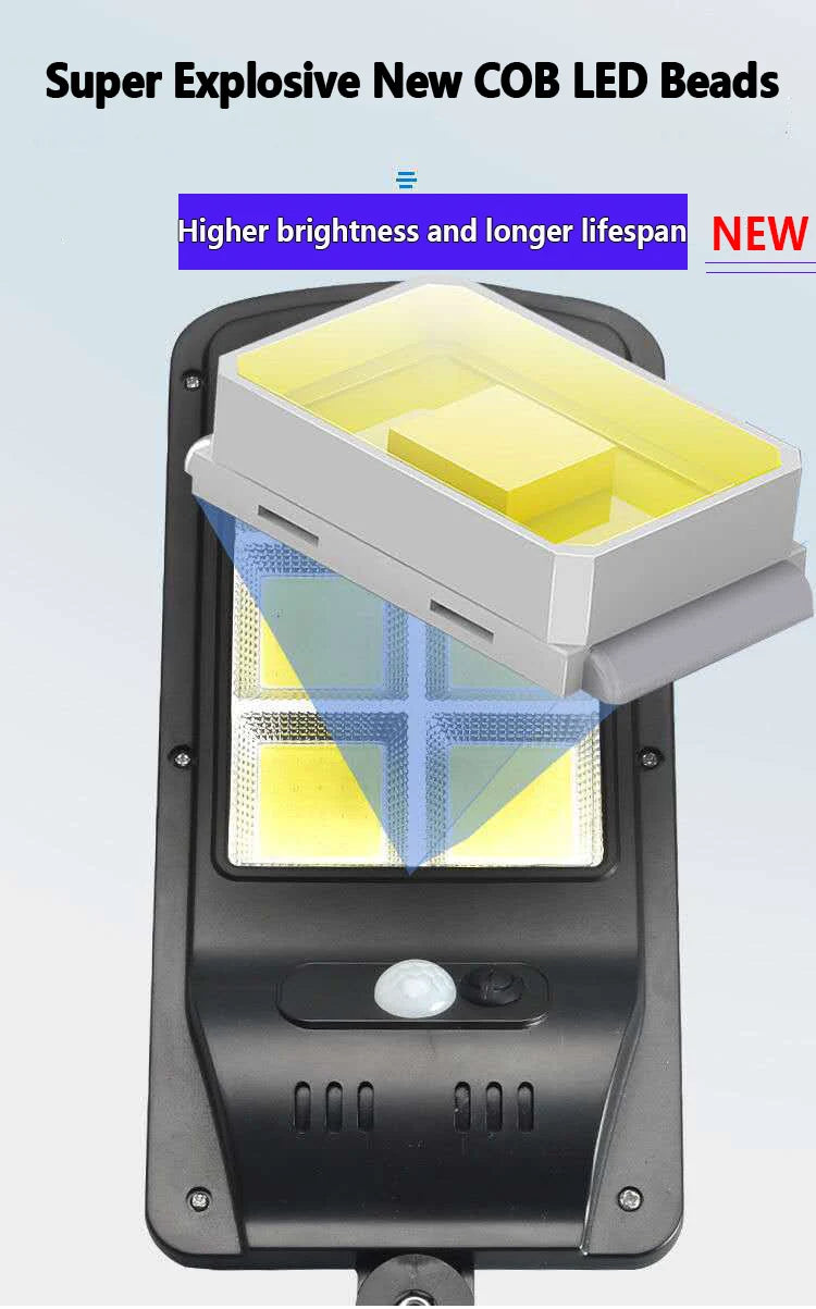 XGJY JS0099 Solar LED Light Outdoor Waterproof 3 Lighting Modes Ultra Bright Street Light Garden Holiday Decorative CCC CQC FCC GS LVD UL 6-Year Warranty
