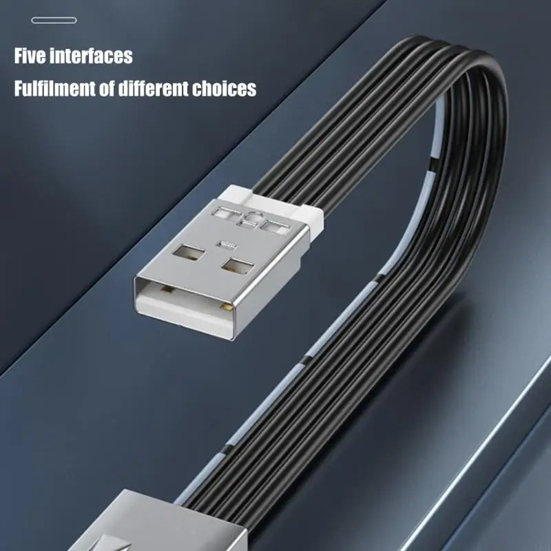 920L FPV Flat Thin Ribbon FPC Cable Standard USB A Male to Female Flexible Silicone Power Cord 480Mbps Transfer Speed