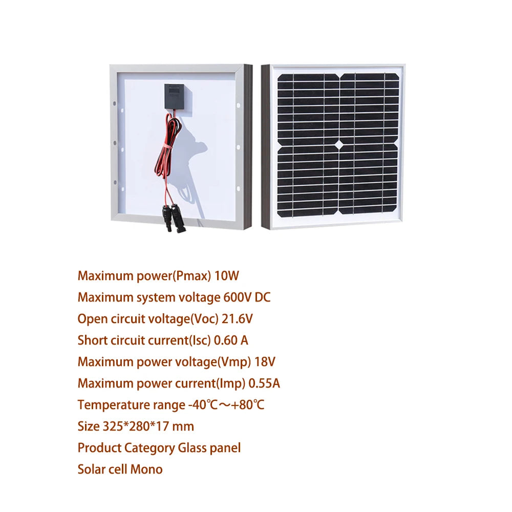 XINPUGUANG Rigid Glass Solar Panel Monocrystalline 10W 25W 50W 100W 200w Power Generation PV Panel charge  paneles solares PRIME RJ SOLAR PH