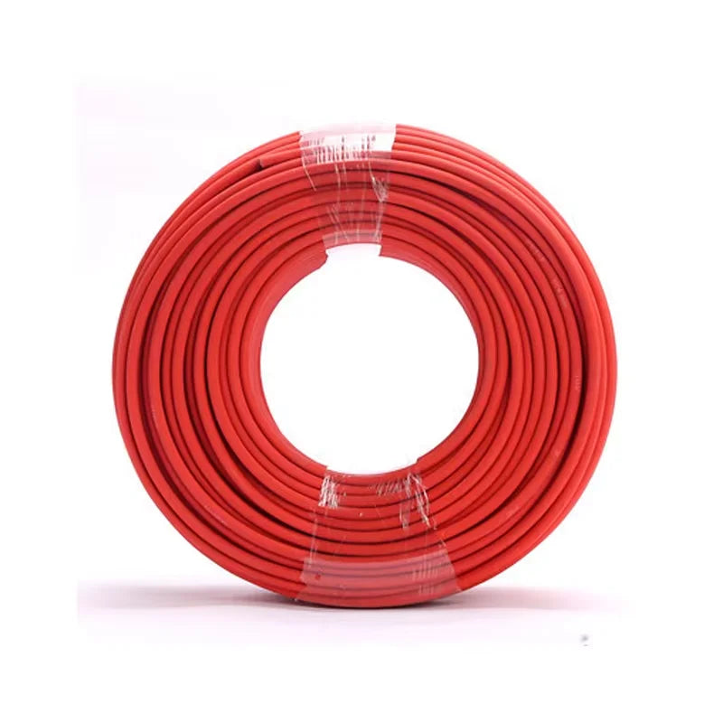 Solar PV Cable Wire 6AWG 8AWG 10AWG 12AWG 4mm2 6mm2 10mm2 16mm2 Tinned Copper Solar Panel Power Cable 30m 50m 100m Solar Wire