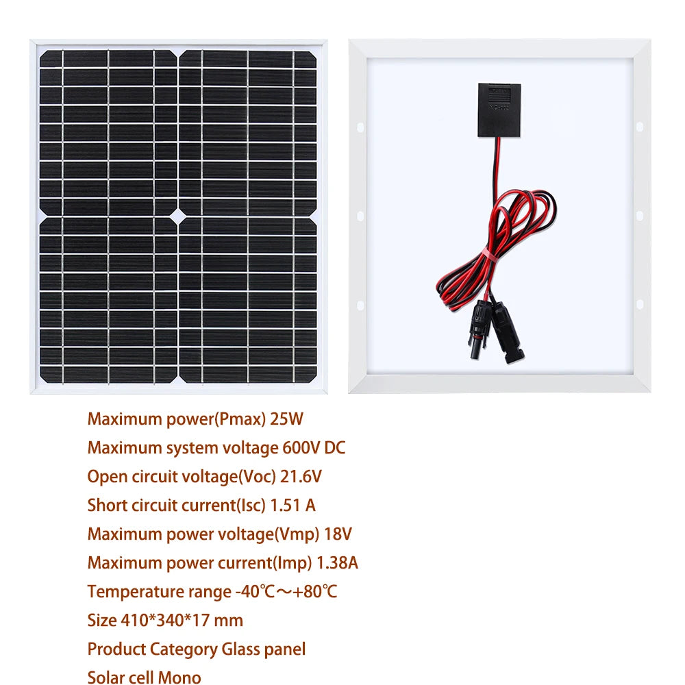 XINPUGUANG Rigid Glass Solar Panel Monocrystalline 10W 25W 50W 100W 200w Power Generation PV Panel charge  paneles solares PRIME RJ SOLAR PH