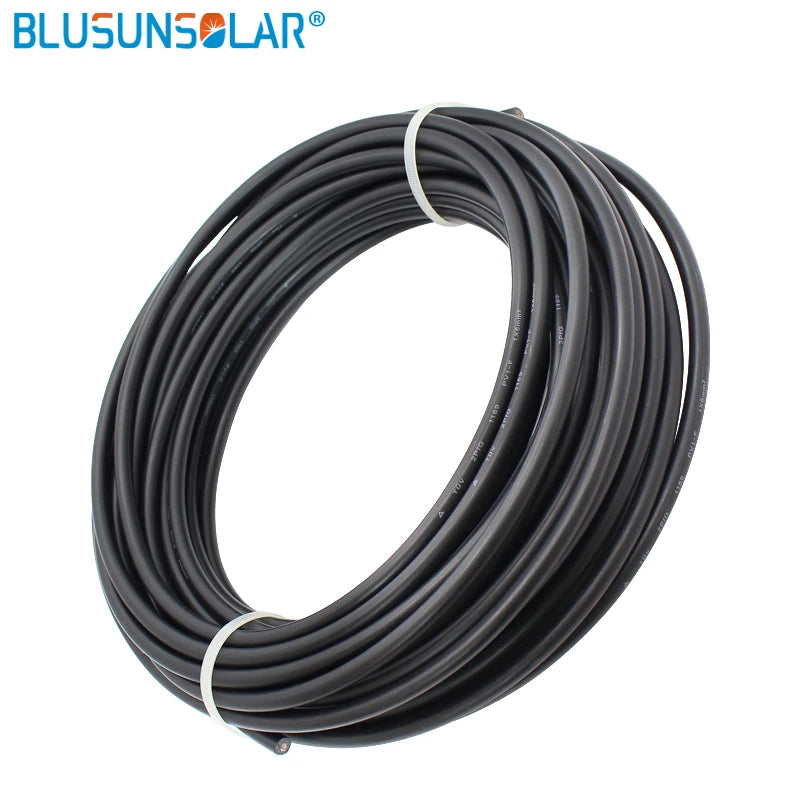 20 Meters 1500V Solar Photovoltaic Wire Red Black Single Core 4mm2/6mm2 12/10AWG Cable Tinned Copper XLPE Jacket for PV Panels PRIME RJ SOLAR PH