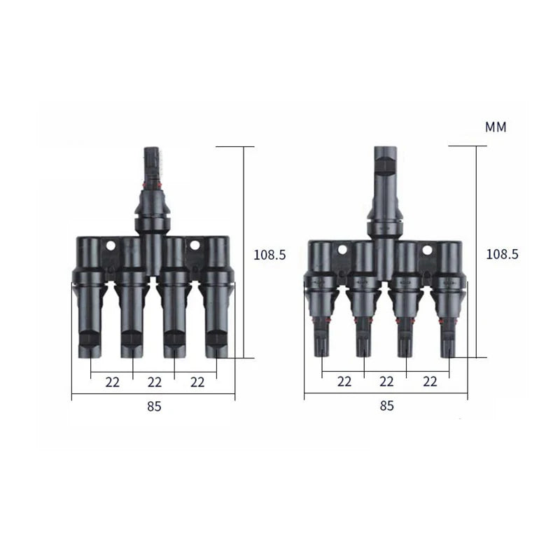 1 Pair T2/T3/T4/T5/T6 Male&Femal Branch PV Solar panel Cable Connectors 30A 1000V Electrical Photovoltaic Panel Wire Connector