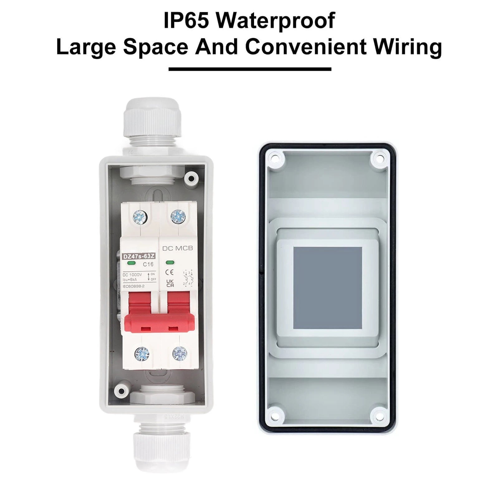 2P Circuit Breaker DC Circuit Breaker DC Circuit Breaker IP65 Waterproof DC Disconnect Switch for Solar PV System 2P 1000V