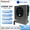 Aninerel 6.2KW 4.2KW 2KW 48V/24V/12V Hybrid Solar Inverter household Pure Sine Wave Inverter MPPT Solar Charge Controller WIFI