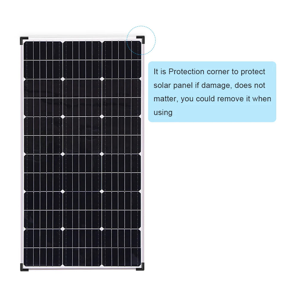 XINPUGUANG 100W 200W 500W 1000W 12V High-Efficiency Monocrystalline Solar Panel PV Module RV Marine Rooftop Farm Battery CE WEEE 24-Month Warranty